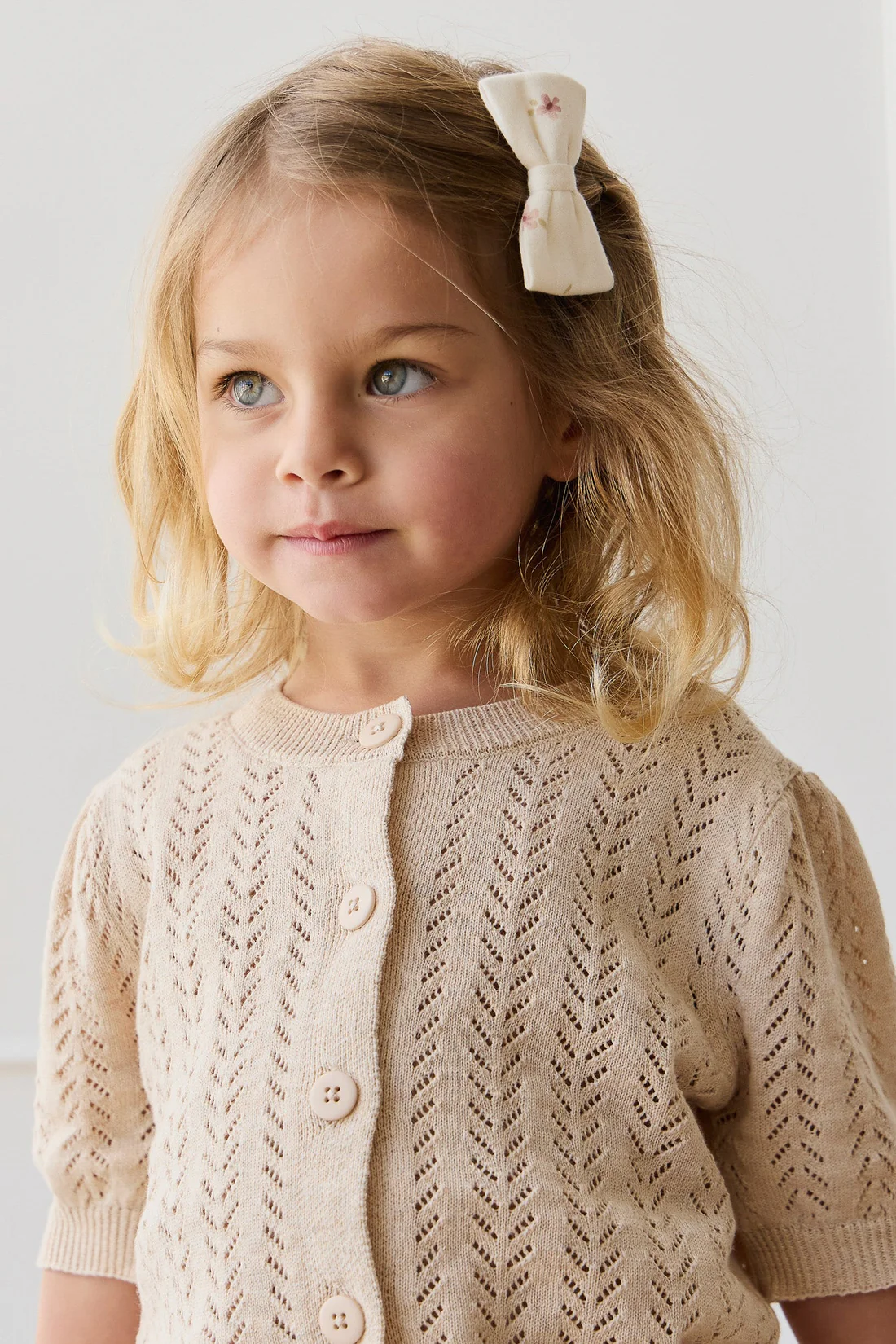Luna Pointelle Knit Cardigan - Image 2