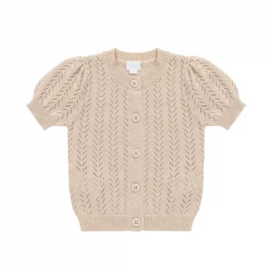 Luna Pointelle Knit Cardigan